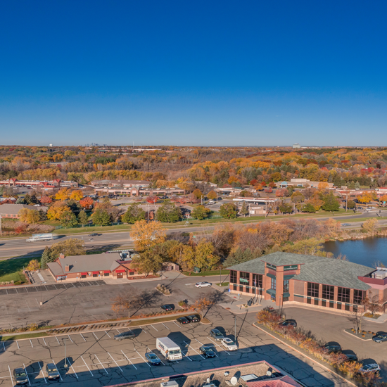 Drone view of Woodbury office